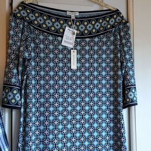 Max Studio Teal & Yellow Dress